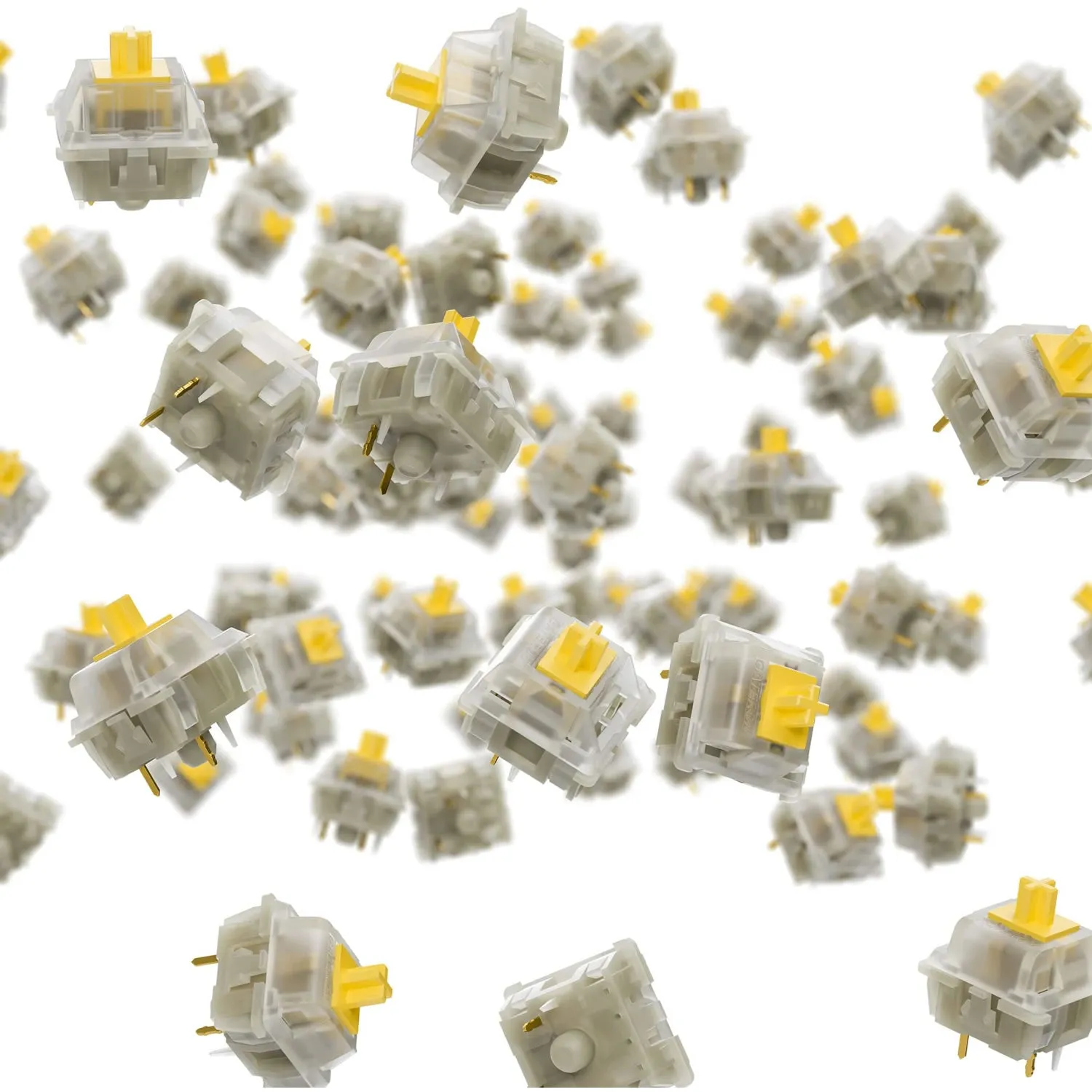 Gateron KS-22 Yellow Mechanical Switches 5 Pin, 70 Pcs