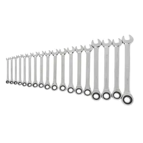 GearWrench 85890-02 18 Pc. 72-Tooth 12 Point Ratcheting Combination Metric Wrench Set