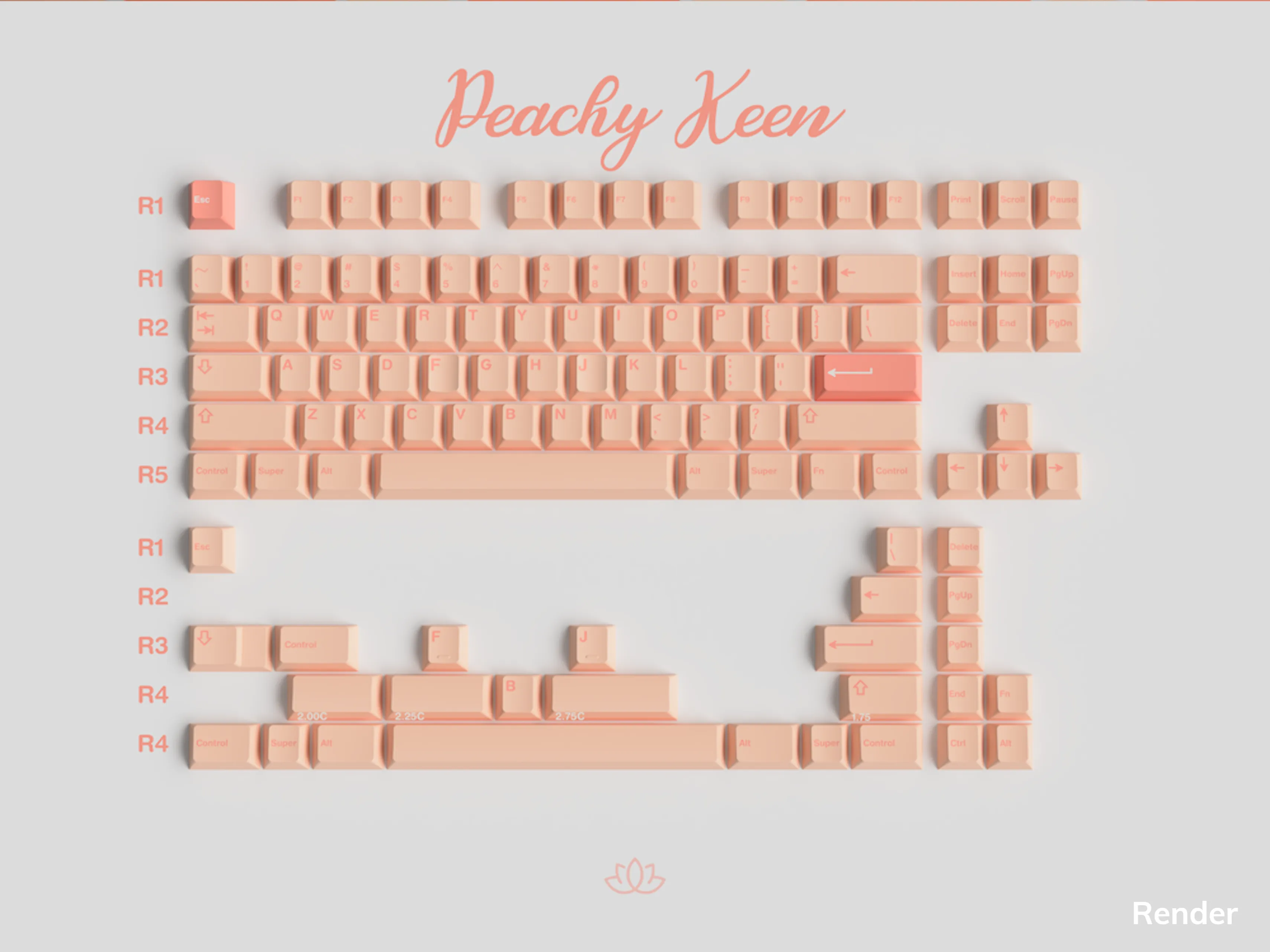 GMK Peaches n Cream Lite