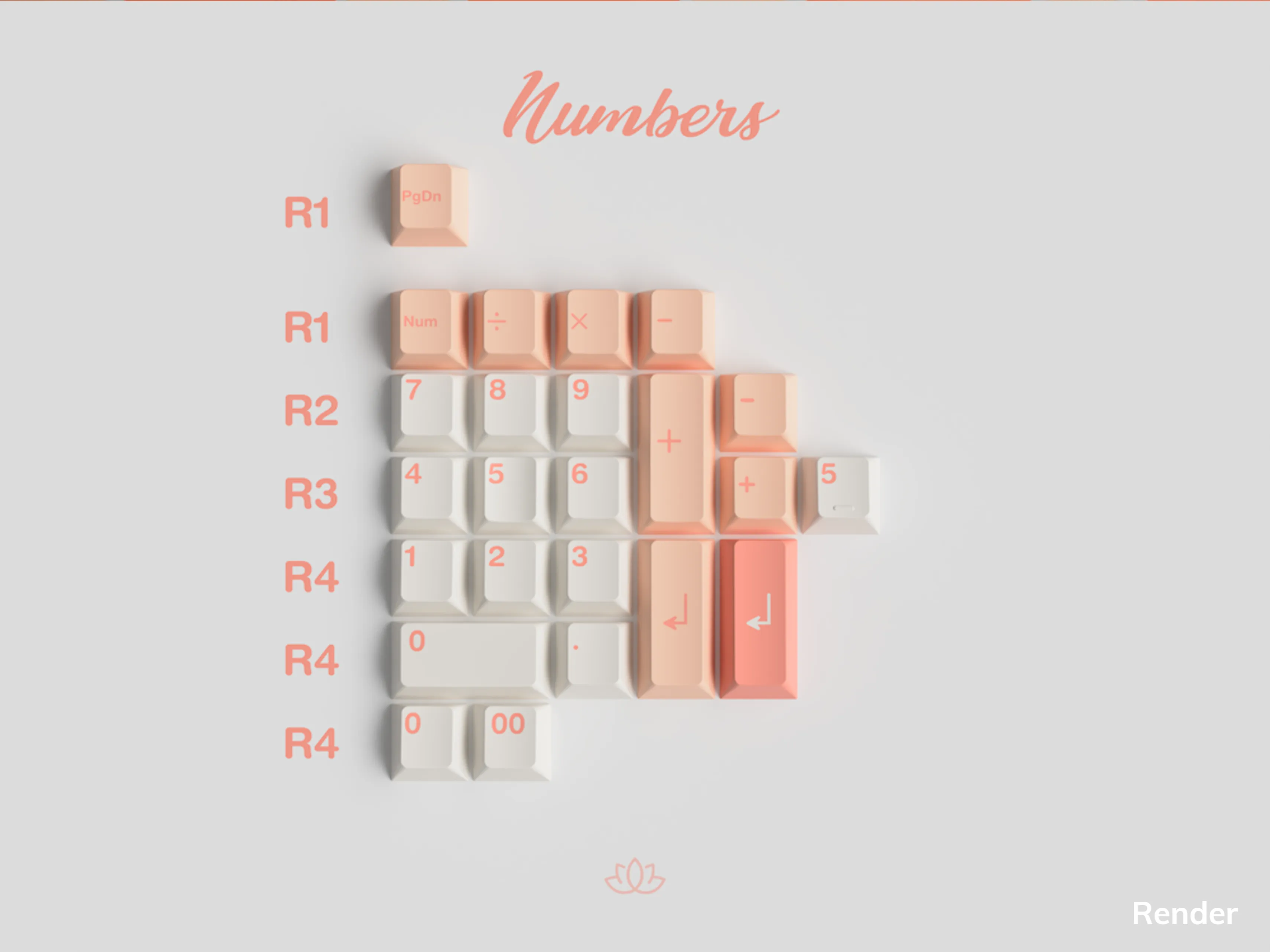 GMK Peaches n Cream Lite