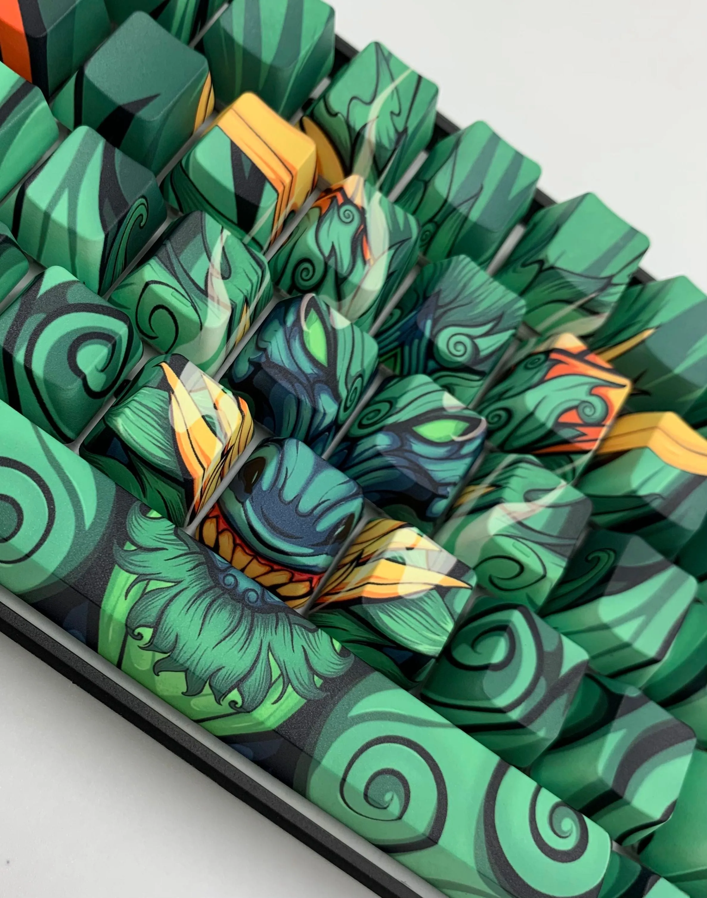 Green Oni Dragon Keycap Set - Alpherior Keys