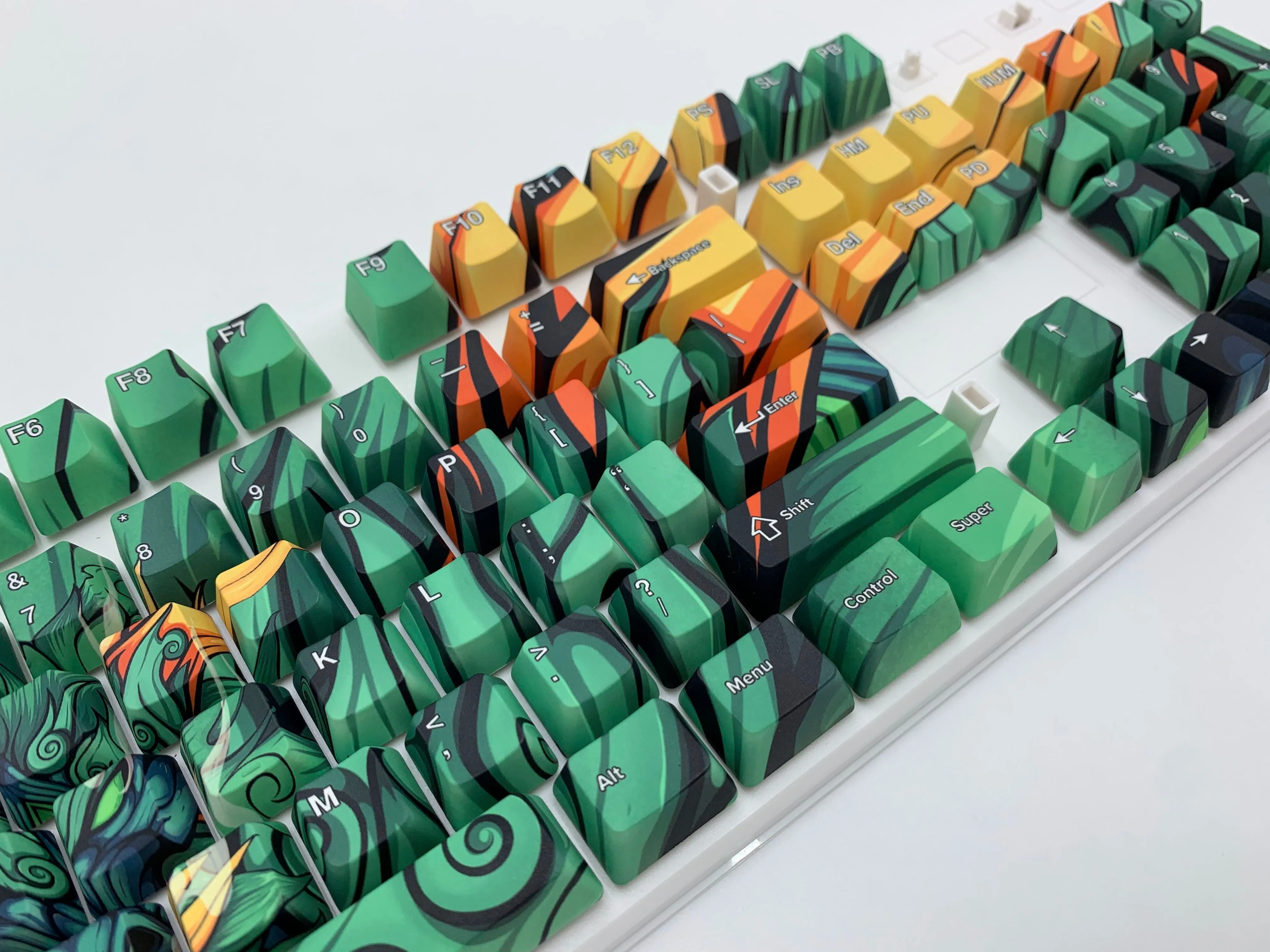 Green Oni Dragon Keycap Set - Alpherior Keys