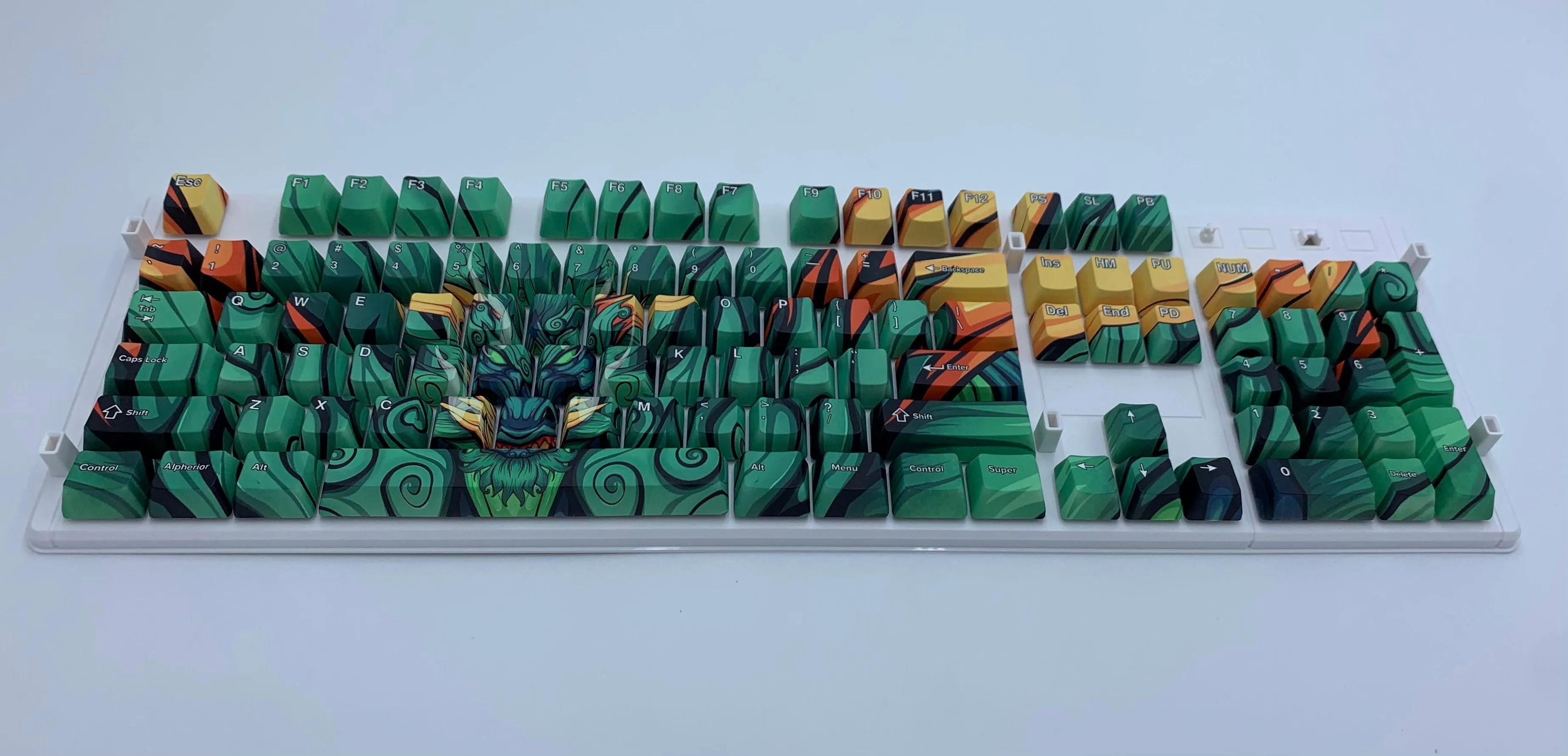 Green Oni Dragon Keycap Set - Alpherior Keys