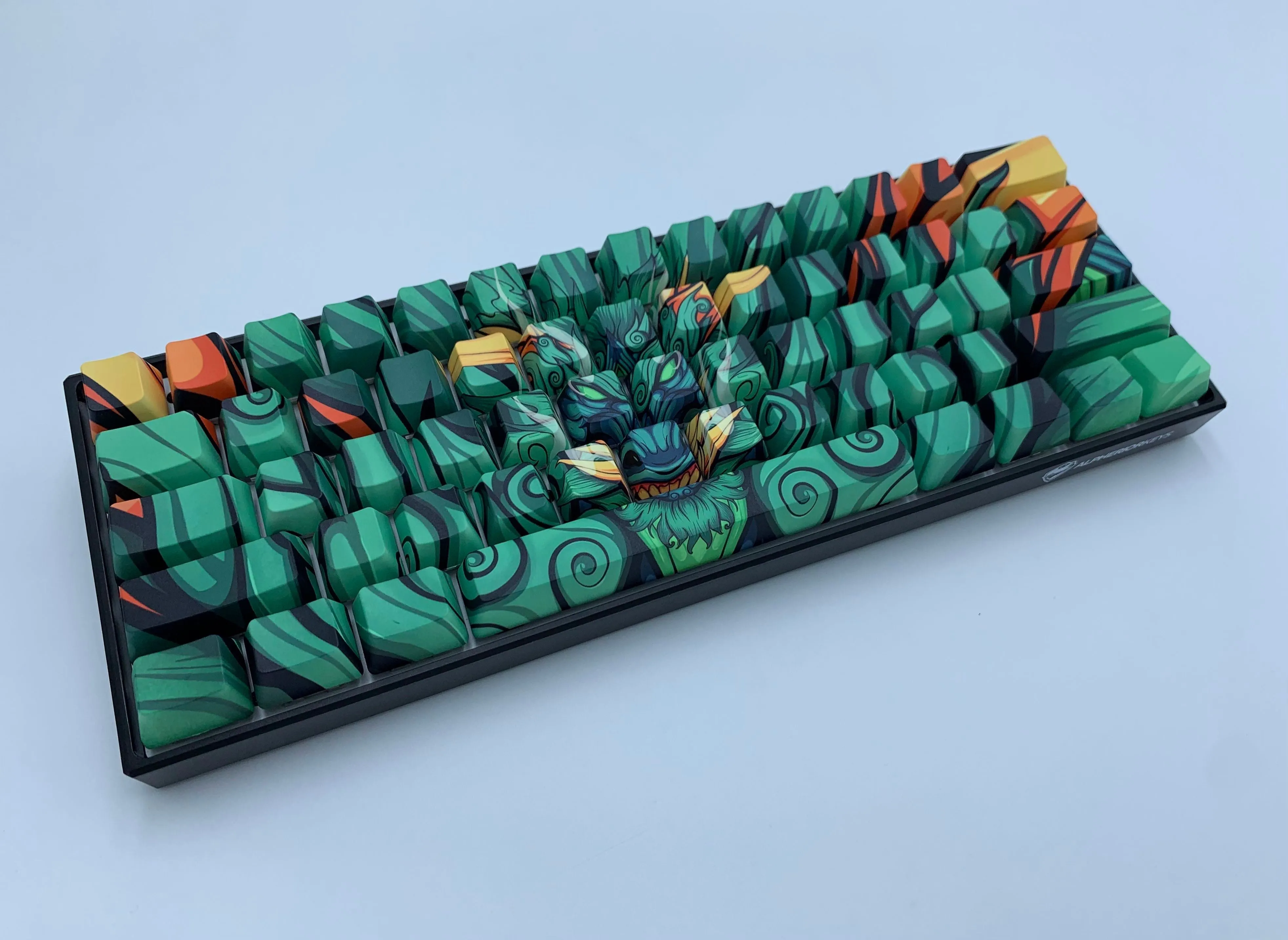 Green Oni Dragon Keycap Set - Alpherior Keys