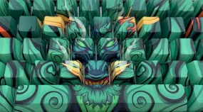 Green Oni Dragon Keycap Set - Alpherior Keys