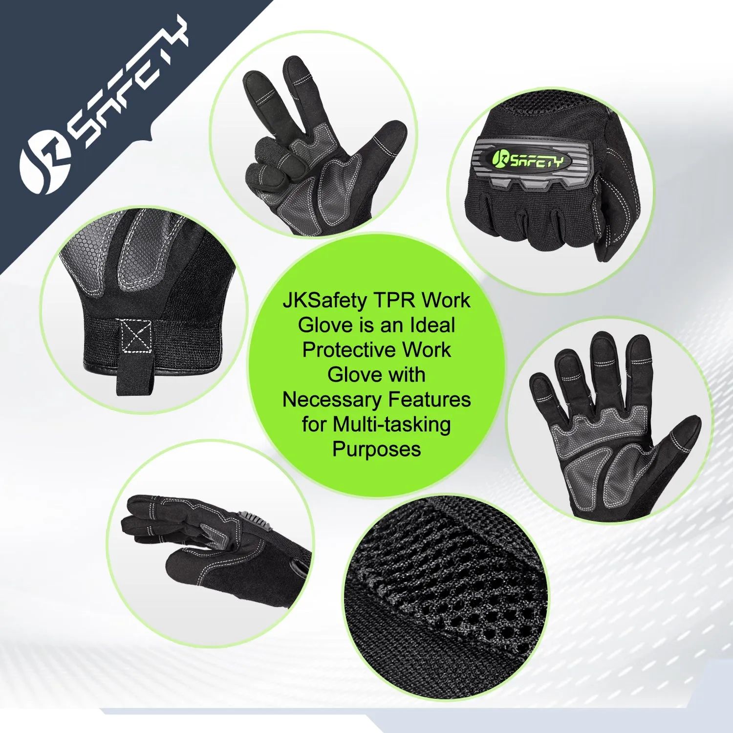 JKSafety Mechanicals Safety Work Gloves (G228)