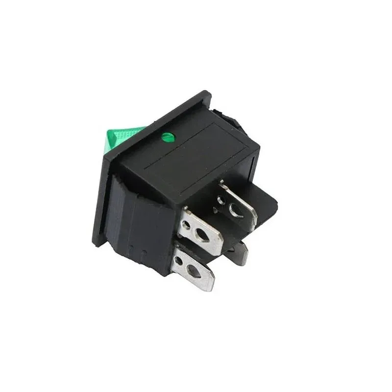 KCD4 Green 250V 16A DPST ON-OFF 4 Pin Rocker Switch