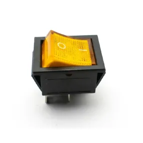 KCD4 YELLOW 250V 16A DPST ON-OFF 4 Pin Rocker Switch