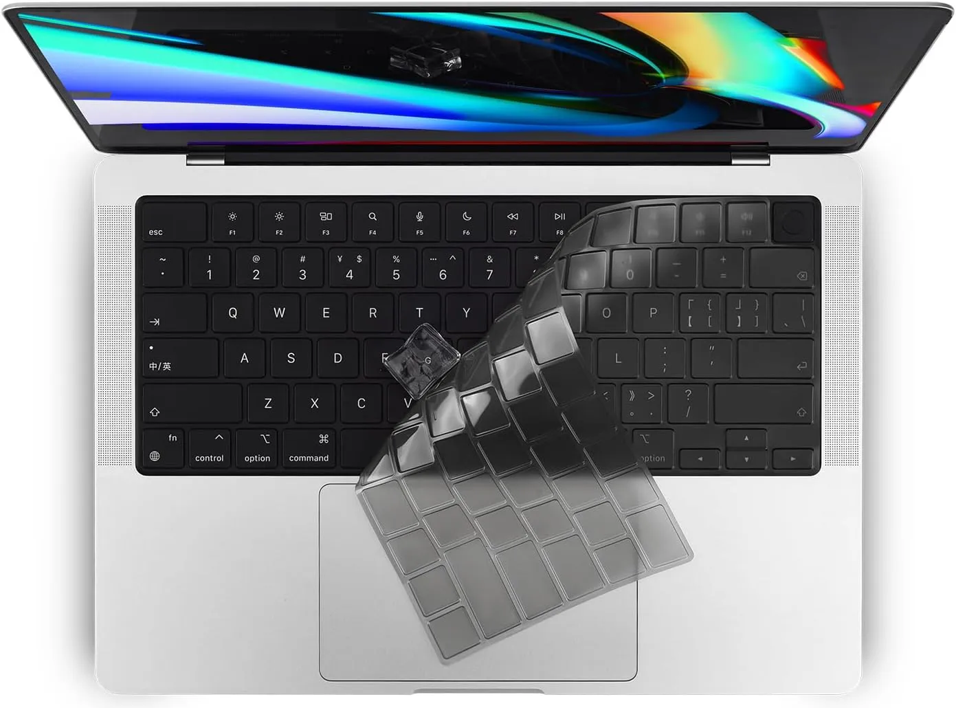 Keyboard Protector for MacBook Pro 14" M4/M3/M2/M1 Pro/Max (2024-2021) - US Layout - Ash Black