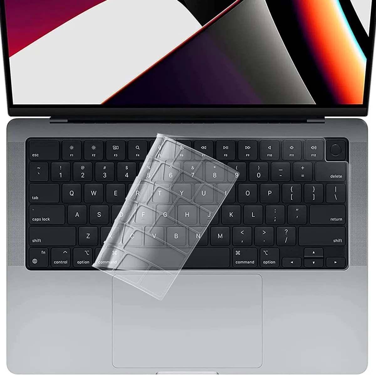 Keyboard Protector for MacBook Pro 14" M4/M3/M2/M1 Pro/Max (2024-2021) - US Layout - Ash Black