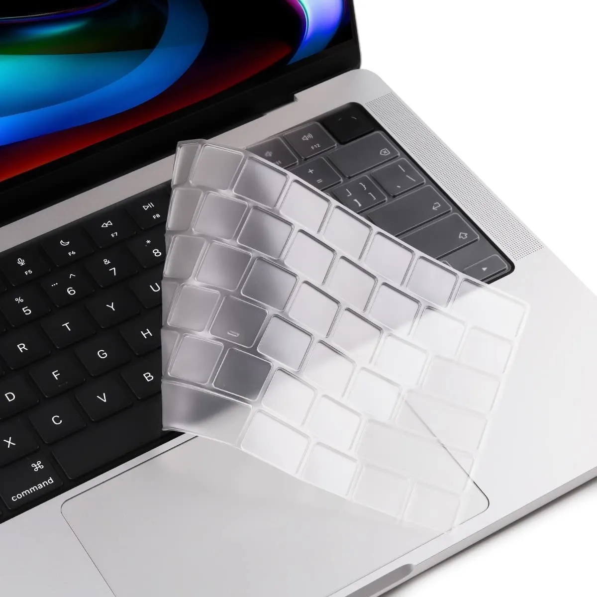 Keyboard Protector for MacBook Pro 14" M4/M3/M2/M1 Pro/Max (2024-2021) - US Layout - Ash Black