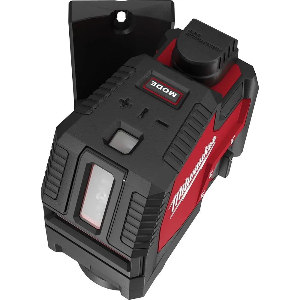 Laser Level - Milwaukee USB Rechargeable Green Cross Line & Plumb Points Laser, 3522-21