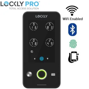 Lockly  Guard INGRESS 302WA  - Doorbell  Smart Access Control - Fingerprint Reader - Wi-Fi-Bluetooth App Controlled - RFID - Matte Black