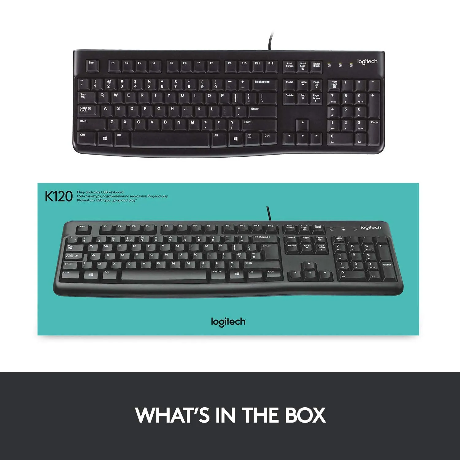 Logitech K120 有線USB鍵盤 (中文版) 920-002584 原裝行貨