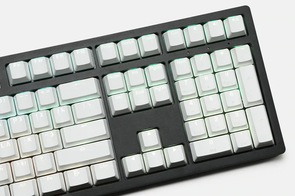 LOOP RUSSIAN & KOREAN ROOT LETTER legends PBT DOUBLESHOT KEYSET OEM profile black and white