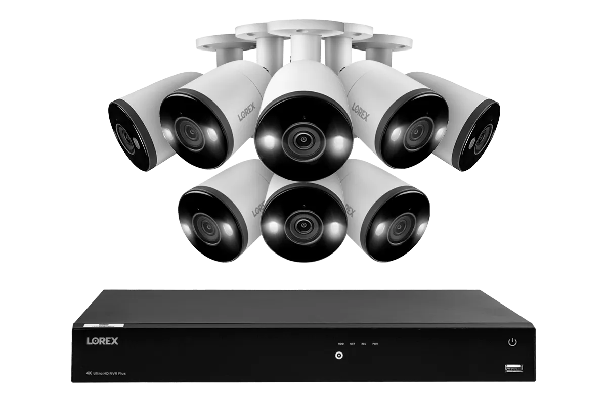 Lorex Fusion Series 4K 16 Camera Capable (Wired or Fusion Wi-Fi) 4TB Wired NVR System with H13 Bullet Cameras