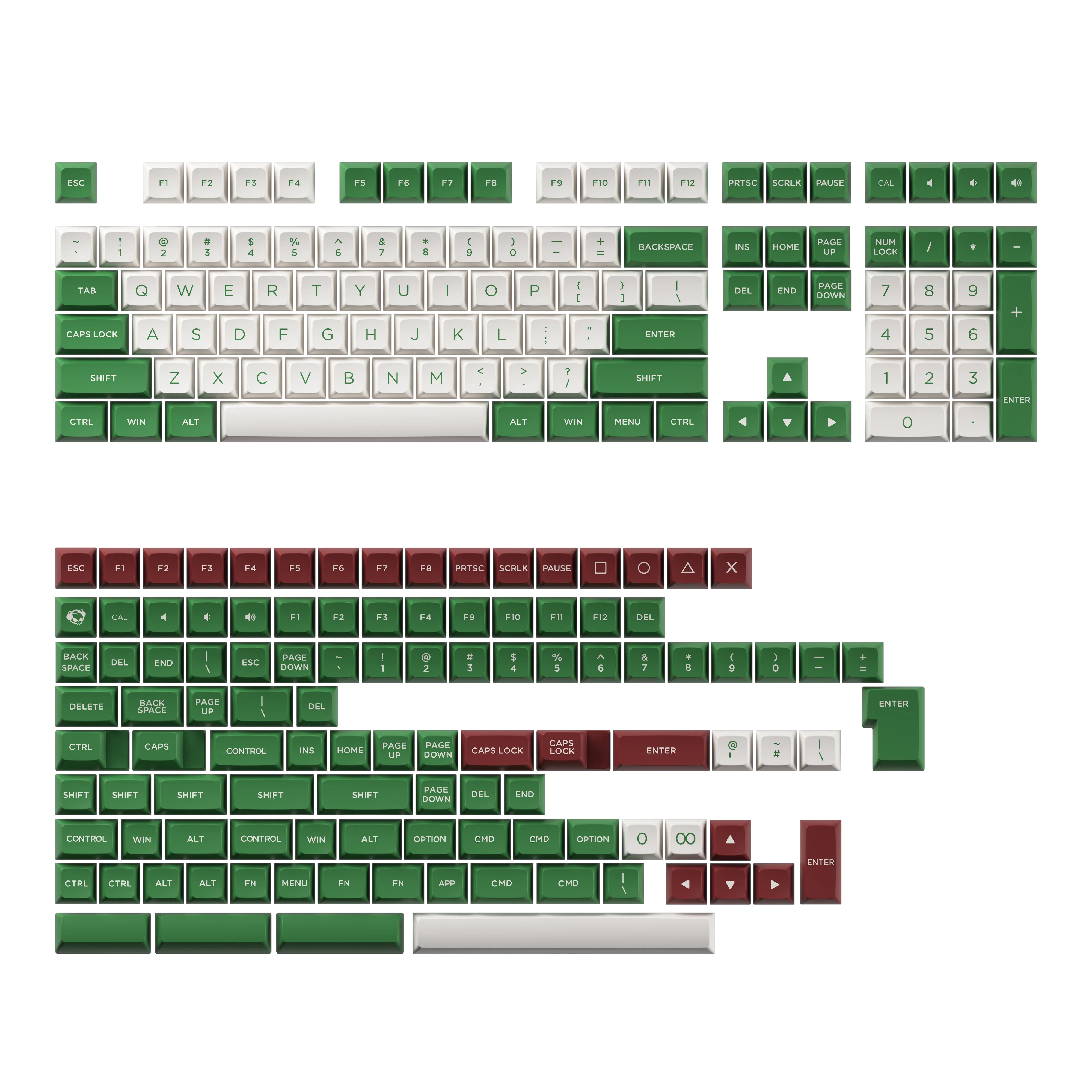 Matcha Red Bean Keycap Set