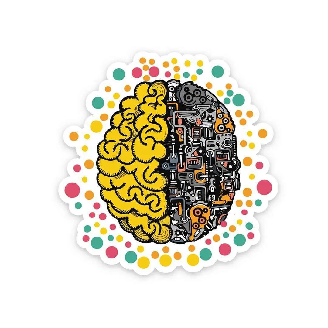 Mechanical Brain Sticker