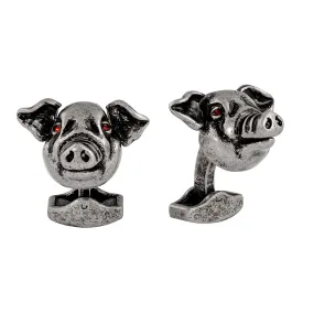 Mechanical Pig Cufflinks