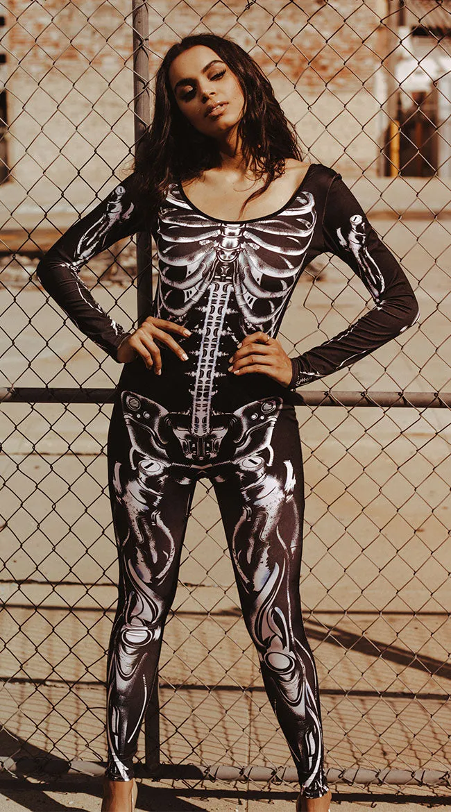 Mechanical Skeleton Catsuit