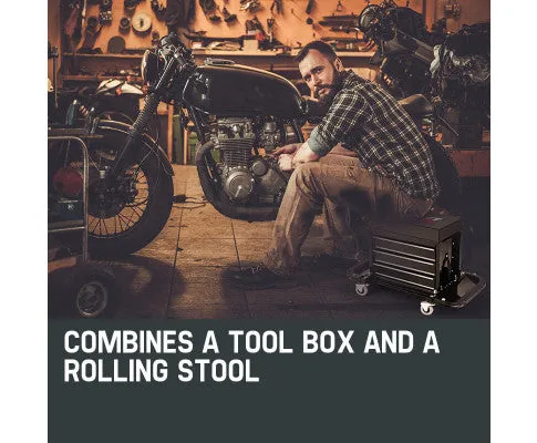 Mechanics Stool Rolling Tool Box Bullet