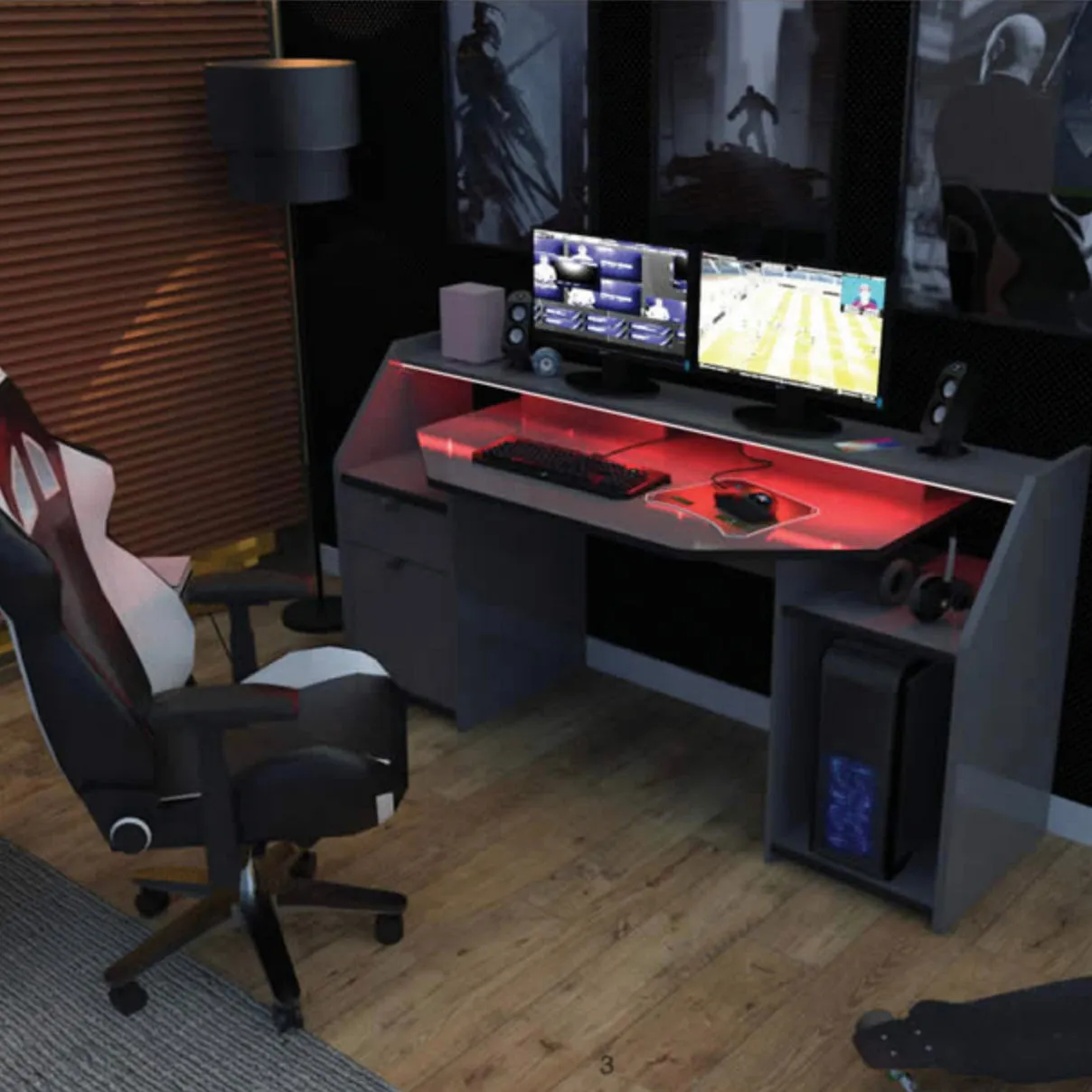 Mega Console Gaming Desk