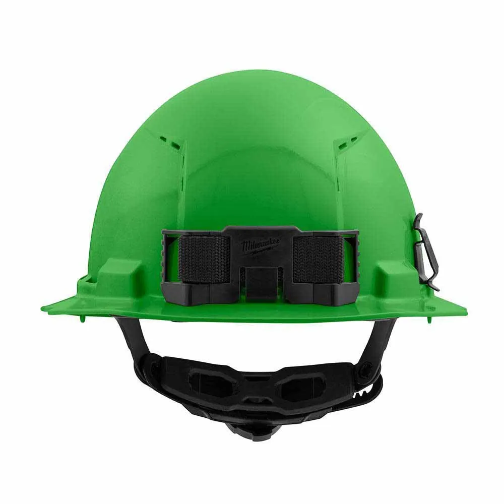 Milwaukee 48-73-1227 Green Full Brim Vented Hard Hat with 6PT Ratcheting Suspension – Type 1 Class C