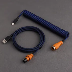 Navy Amber Custom Mechanical Coiled Cable GX16