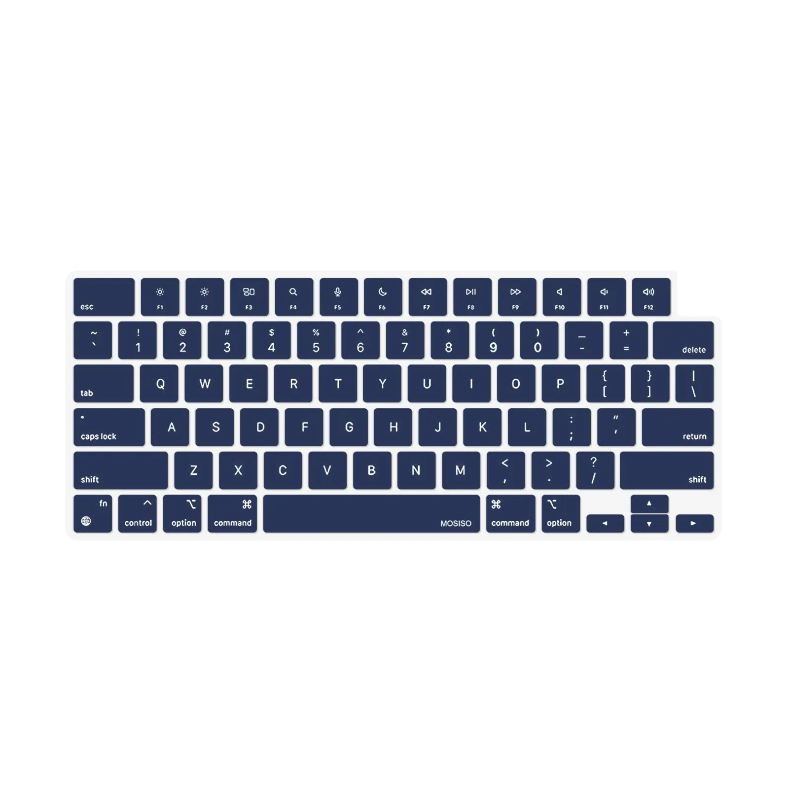 Navy Blue Silicone Keyboard Cover for MacBook Air & Pro M1 M2