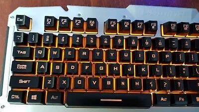 New Cheap Backlit Orange Gaming Keyboard   Mouse   Mouse pad Combo Package Deal