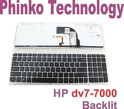 NEW Keyboard for HP dv7-7000 dv7t-7000 dv7t-7200 dv7t-7300 US White   Backlit