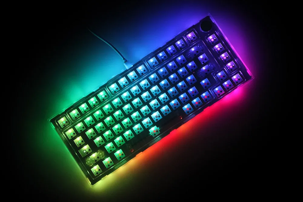 NextTime X75 75% Gasket Mechanical Keyboard kit PCB Hot Swappable Switch Lighting effects RGB switch led type c Next Time 75