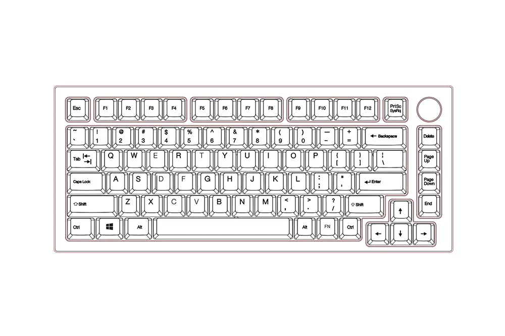 NextTime X75 75% Gasket Mechanical Keyboard kit PCB Hot Swappable Switch Lighting effects RGB switch led type c Next Time 75