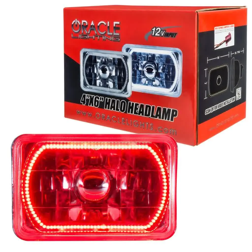 Oracle Sealed Beam Headlight Dodge Charger (77-87) [4X6" H4651/H4656] White / Blue / Red / Green / Amber / UV/Purple / ColorSHIFT