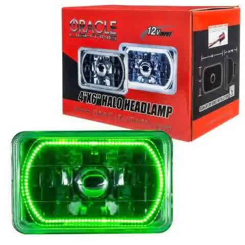 Oracle Sealed Beam Headlight Dodge Charger (77-87) [4X6" H4651/H4656] White / Blue / Red / Green / Amber / UV/Purple / ColorSHIFT