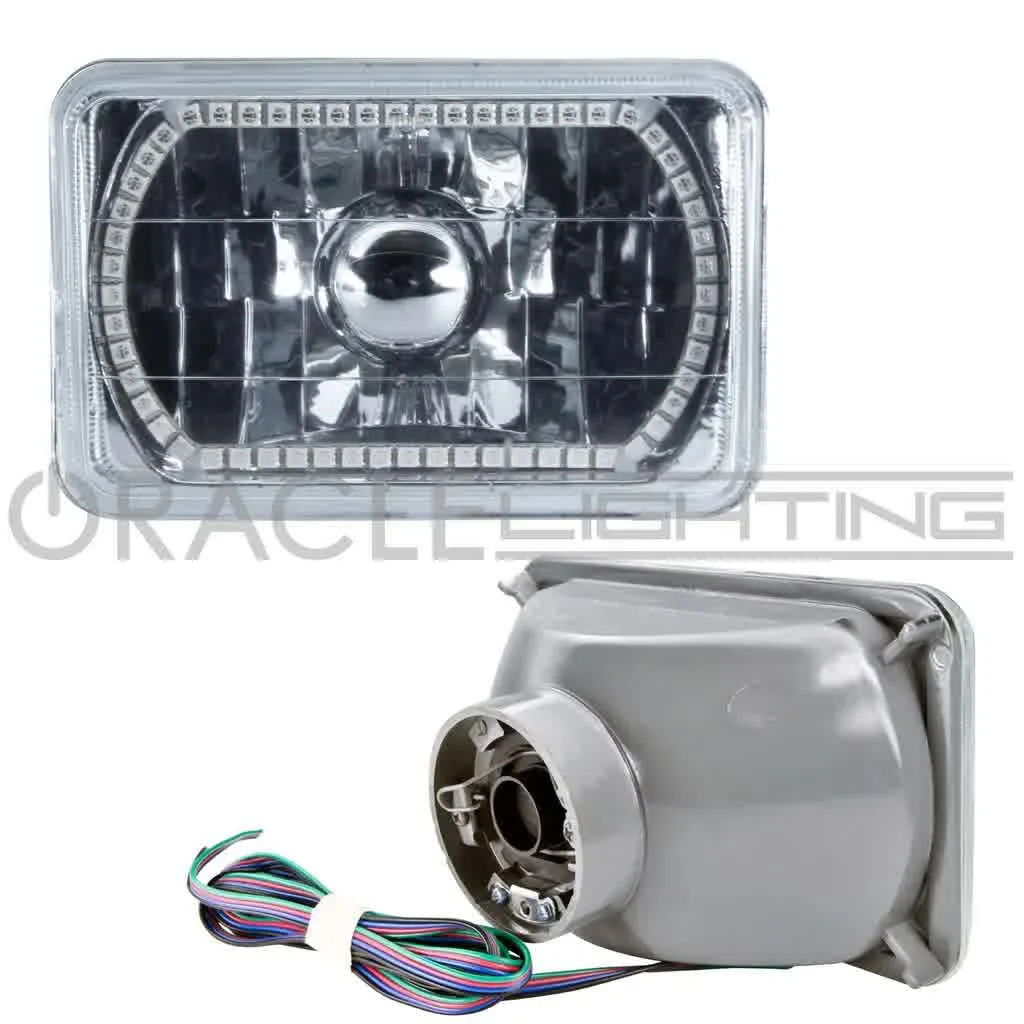 Oracle Sealed Beam Headlight Dodge Charger (77-87) [4X6" H4651/H4656] White / Blue / Red / Green / Amber / UV/Purple / ColorSHIFT