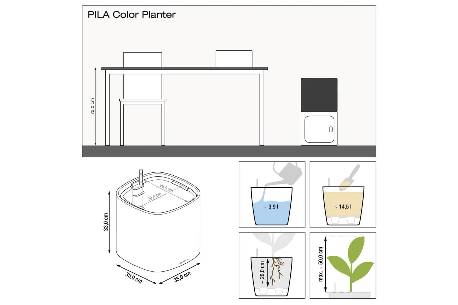 Pila Color plant box