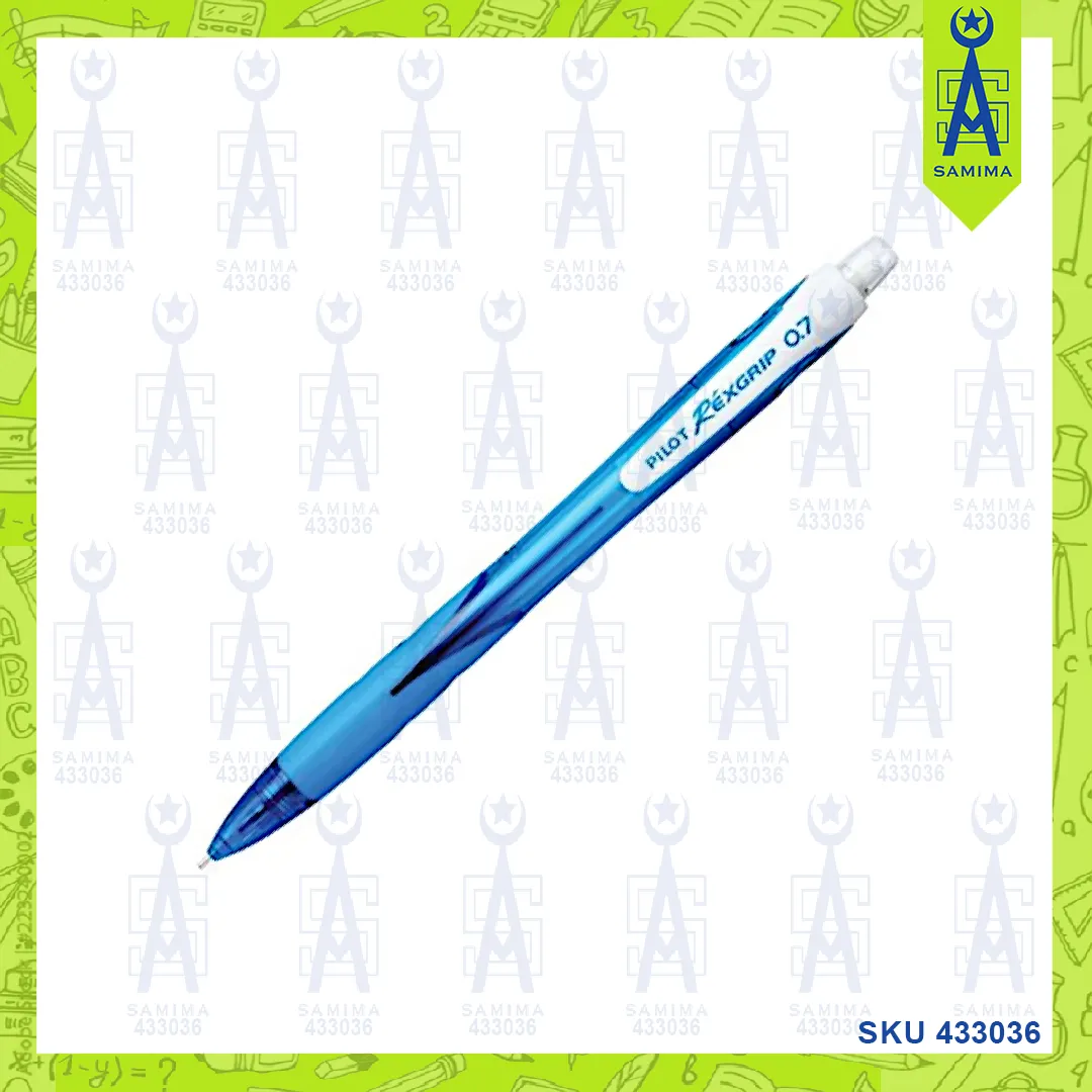 PILOT REXGRIP MECHANICAL PENCILS  0.7MM SEA BLUE