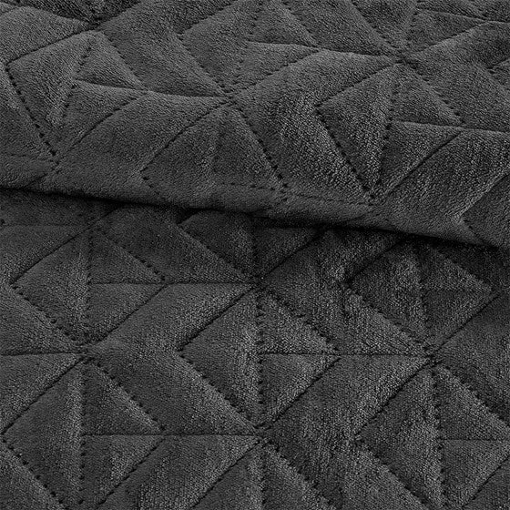 Quilted Plush Heated Blanket