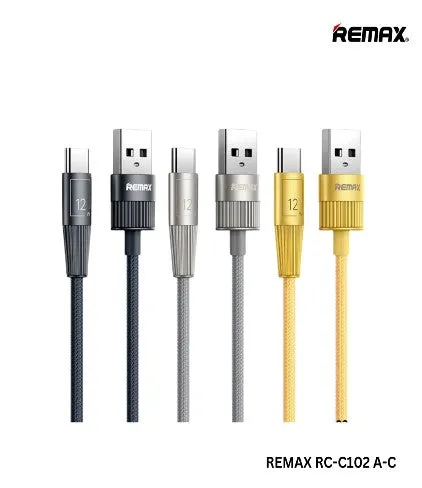 Remax Series Zinc Alloy Braided Type-C Fast Charging Data Cable1.2M)2.4A)