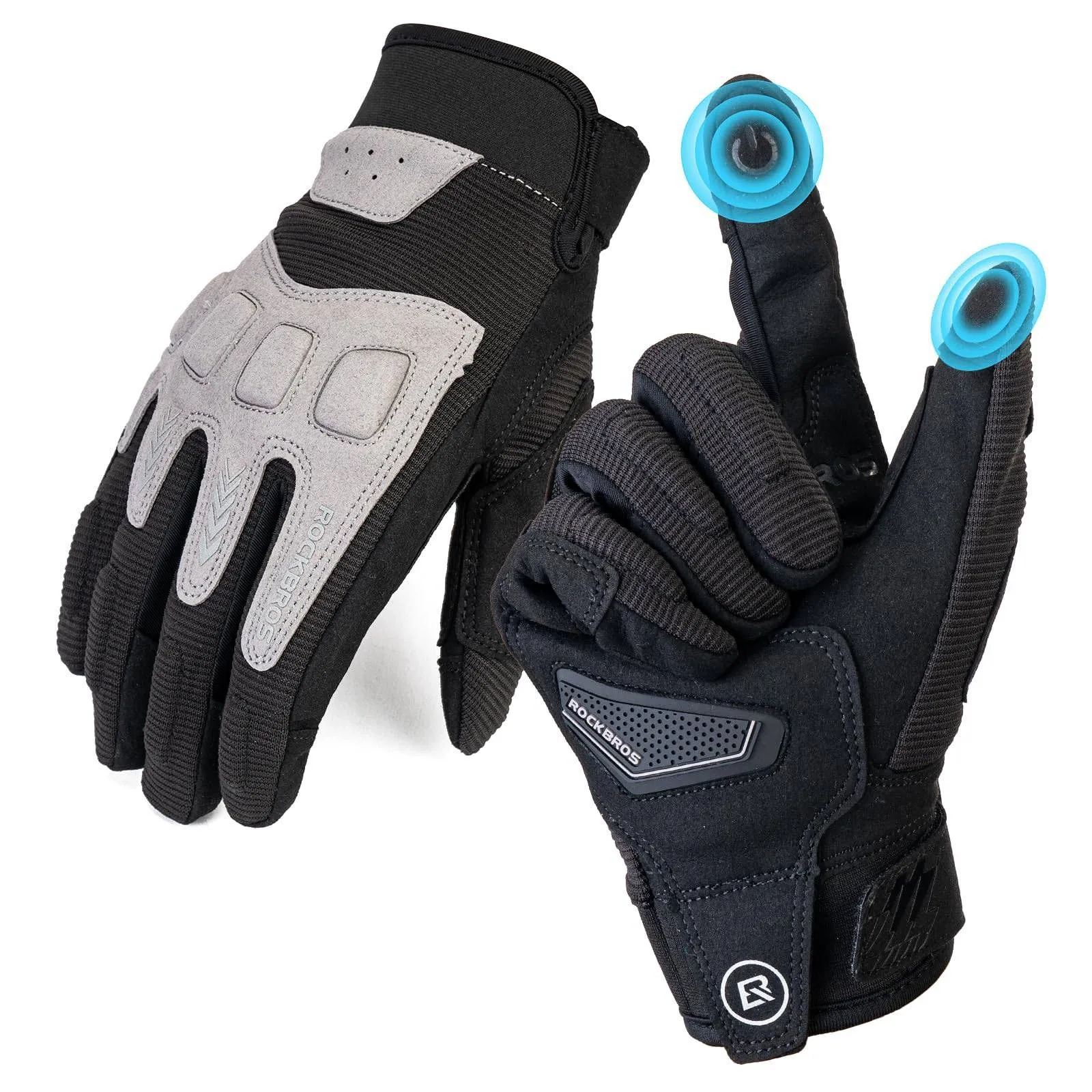 ROCKBROS Fahrradhandschuhe Winter Herbst Herren MTB Stoßdämpfend Handschuhe