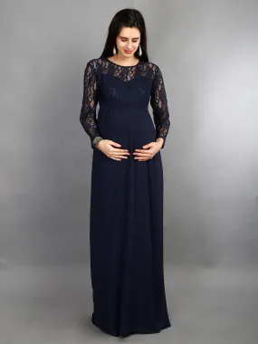 Sapphire Blue Maternity Dress