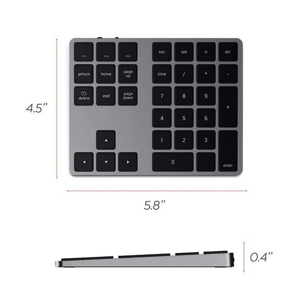 Satechi Bluetooth Extended Keypad - Space Grey