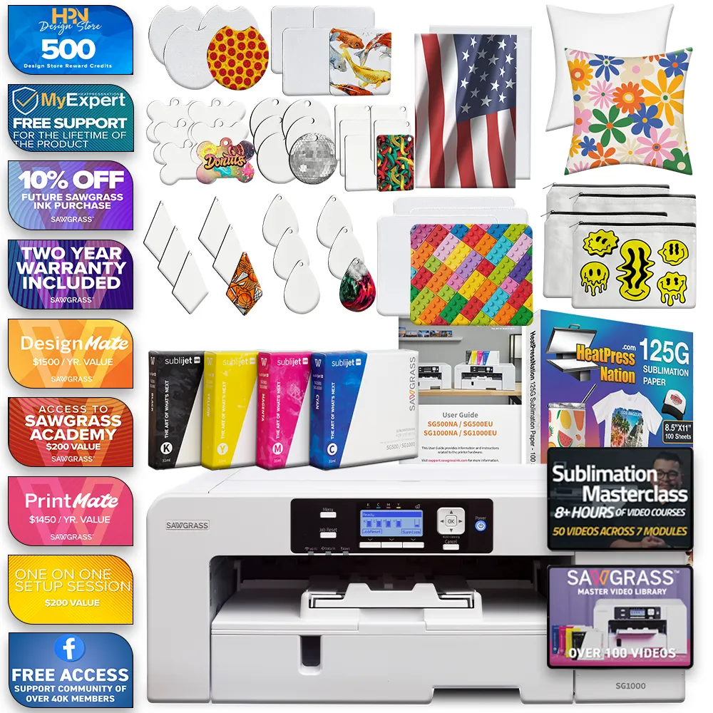 Sawgrass Virtuoso SG1000 Complete Sublijet Sublimation Printer Bundle Kit