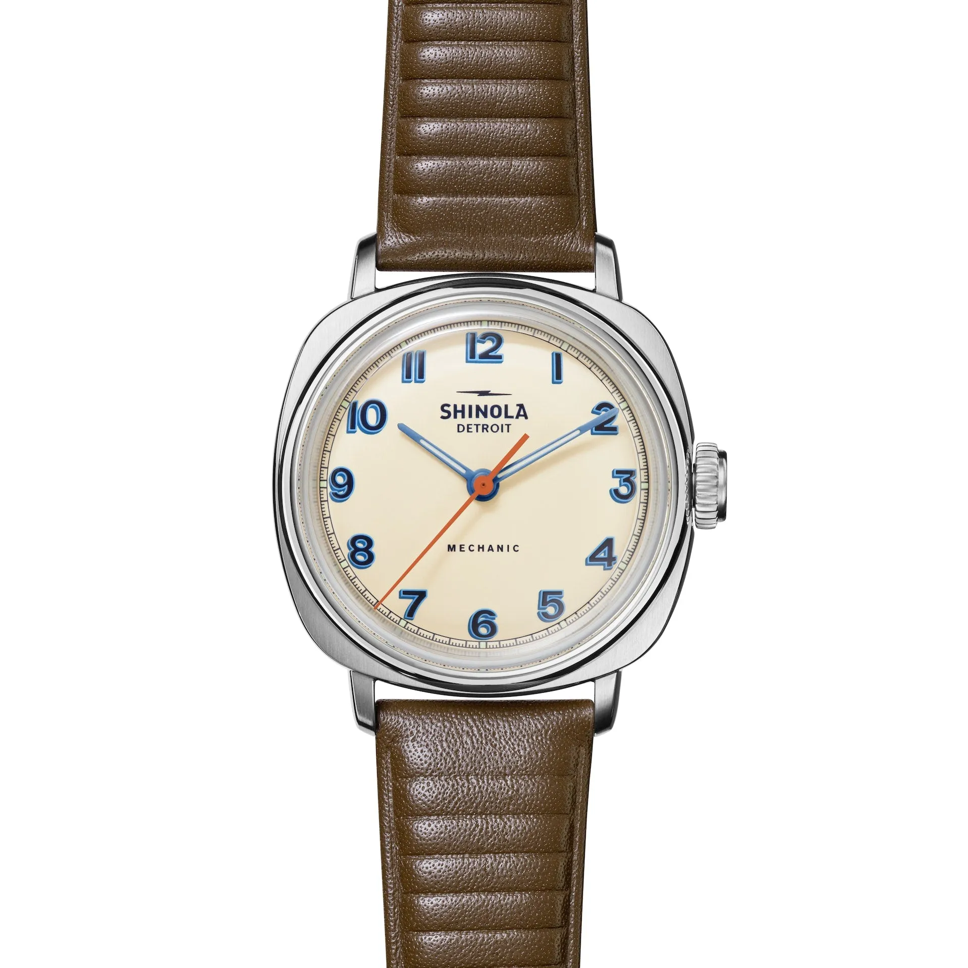 Shinola The Mechanic 39mm Cream Mechanical Watch