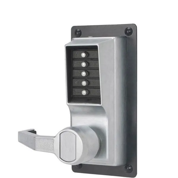 Simplex - LLP1010 - Mechanical Pushbutton Exit Trim Lever Lock - 2¾" Tailpiece - Satin Chrome - LH/LHR