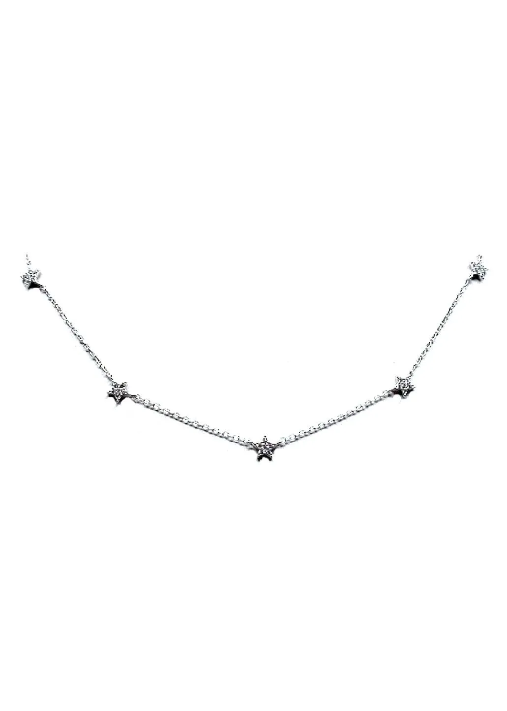 Stars (7) Necklace: Sterling Silver also in Pave