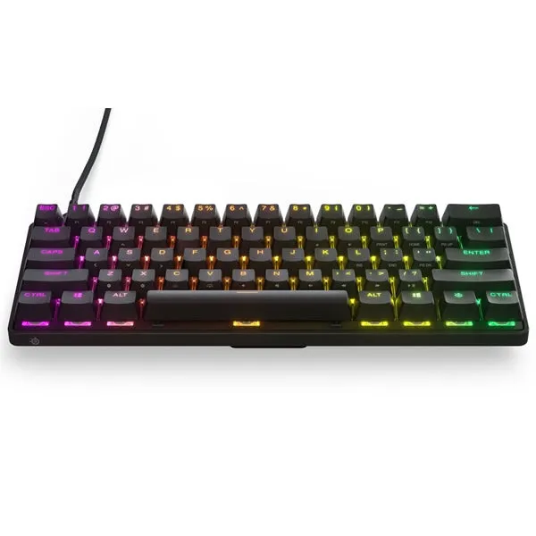 SteelSeries 64820 APEX Pro Mini US Wired Adjustable Switch 60% Form Factor RGB LED Gaming Keyboard