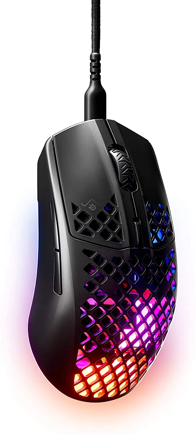 SteelSeries Mouse Aerox 3 Wired - Super Light Gaming Mouse - 8,500 CPI TrueMove Core Optical Sensor - Ultra-lightweight Water Resistant Design - Universal USB-C connectivity (62599)