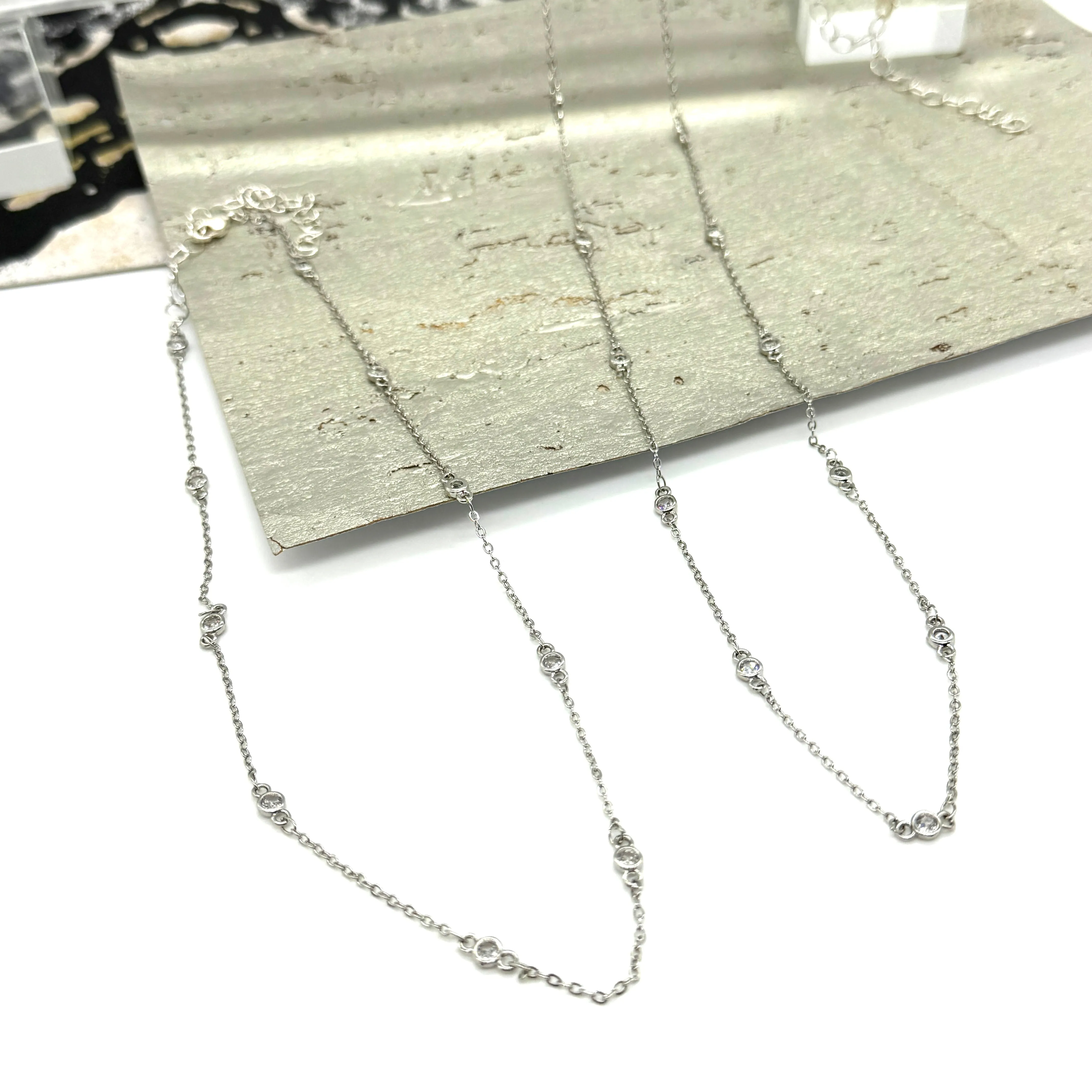 Sweet Petite Sparkle Channel Necklace - 2 lengths  - PREORDER